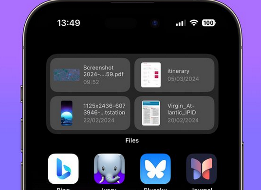 广昌苹果屏幕维修分享iPhone主屏幕快速访问最近的文件 
